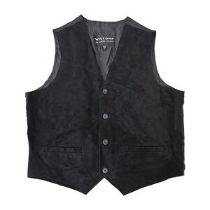 Wilson's‎ Leather Black Vest Size Large